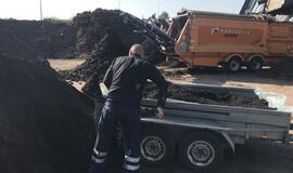 Žalienos – į aikštelę, iš aikštelės - kompostas