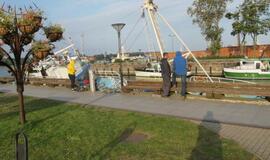 Naktį Dangėje pradėjo skęsti laivas