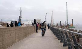 Uostas sulaukė mėlynosios „žirafos“