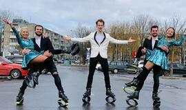 Sveikinimas Klaipėdos miesto perėjose