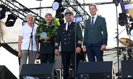 Metų jūrininko Sergejaus Paivino apdovanojimo ceremonijos akimirka