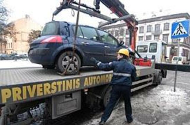 Už mašinos nutempimą - per 100 litų