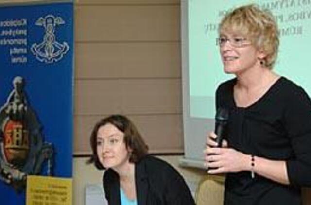 Ministrė bandė įkvėpti optimizmo