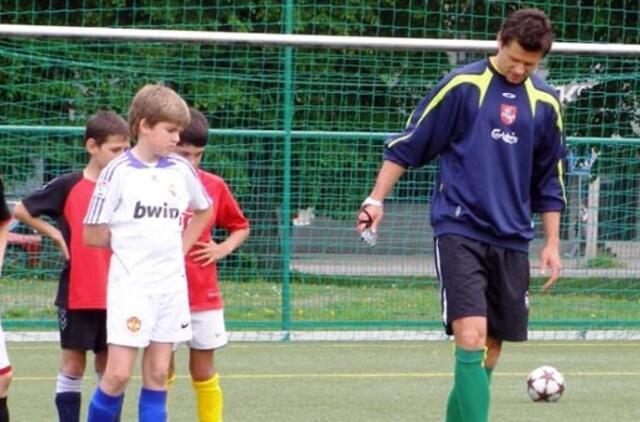 Pirmąją treniruotę T. Danilevičius surengė Kaune, bet jau kaip treneris