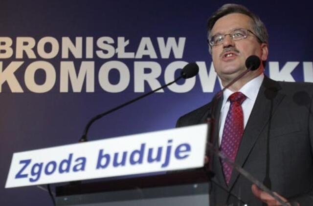 B. Komorovskis pirmajame Lenkijos prezidento rinkimų rate surinko 41,5 proc. balsų
