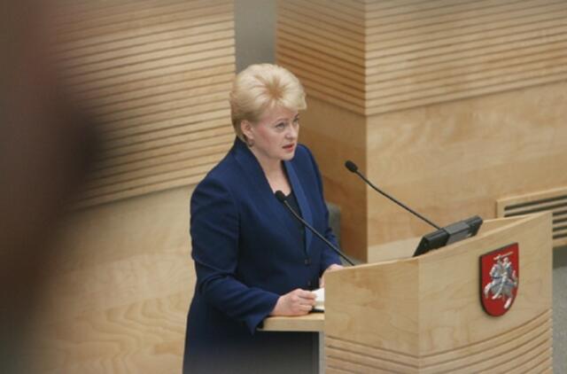 D. Grybauskaitė: žmonės emigruoja pasijutę svetimi savame krašte