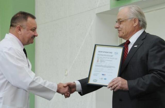 Klaipėdos universitetinei ligoninei - kokybės sertifikatas