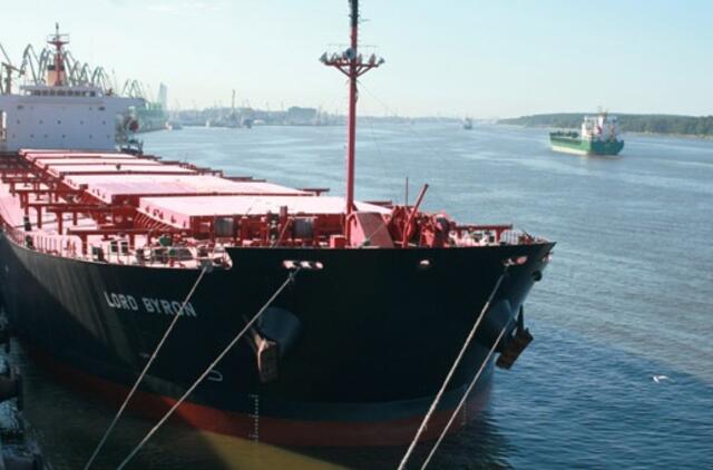 Klaipėdos uoste - rekordinės grimzlės laivas