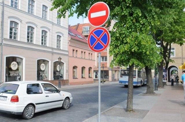 Klaipėdos vairuotojai eismą draudžiančių ženklų nemato