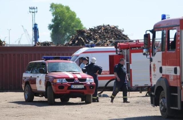 Žvejybos uosto rajone suveikė fosforinė bomba