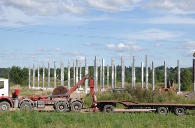Šalia Glaudėnų sąvartyno - statybos