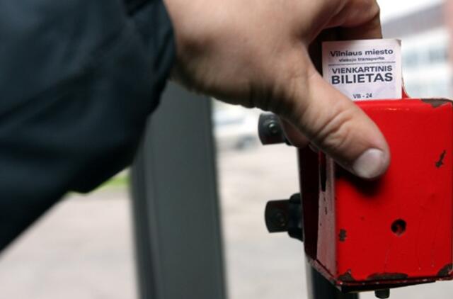 Vilniuje nebeliks popierinių bilietėlių