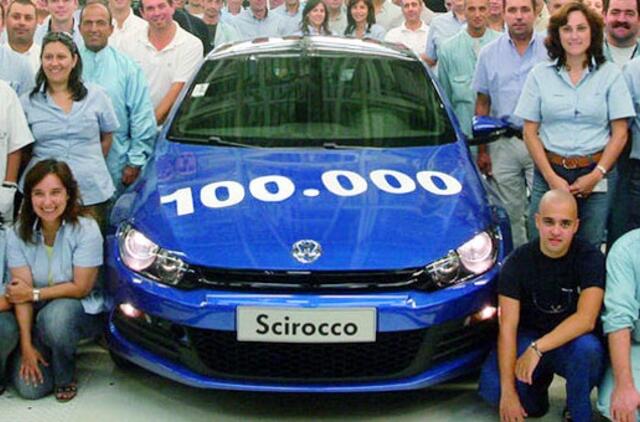 "Volkswagen Scirocco" - jau 100 000 tiražu