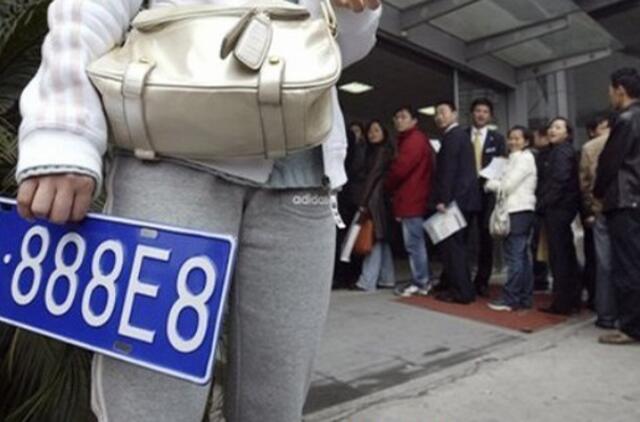 Mandri automobilių numeriai Kinijoje bus tabu