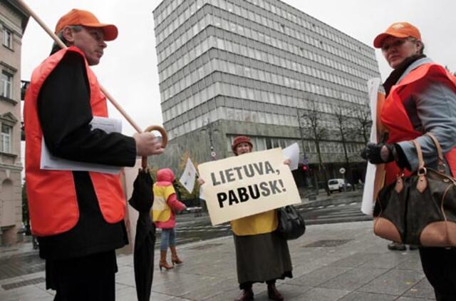 Sostinėje prasidėjo protesto prieš skurdą akcijos