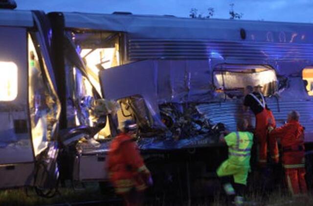 Švedijoje greitasis keleivinis traukinys trenkėsi į ekskavatorių