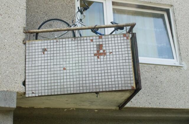 Dviratį pavogė iš antrojo aukšto balkono