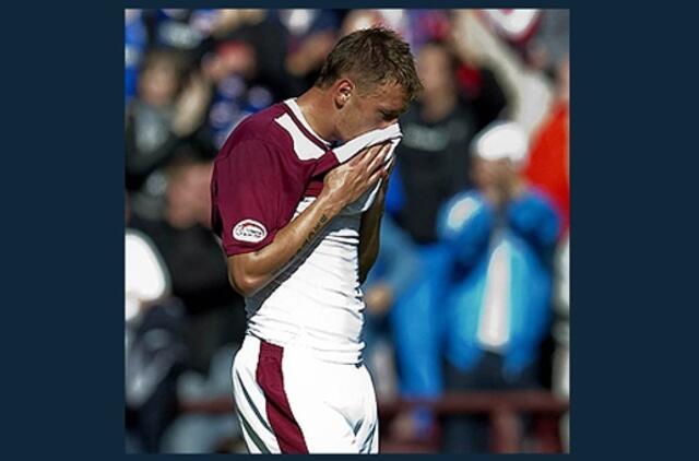 Edinburgo "Hearts" futbolininkai nusileido Glazgo "Rangers" ekipai