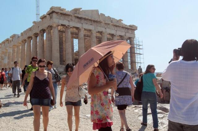 Graikija: streikuojantys Kultūros ministerijos darbuotojai neleido turistų į Akropolį