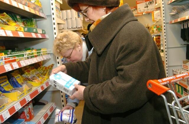 Įstatymu siūloma reglamentuoti maisto produktų antkainius