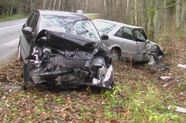 Girulių kelyje - automobilių kaktomuša