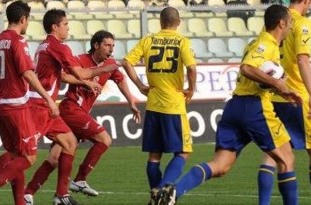 Klaipėdiečio Tomo Danilevičiaus "Livorno" ekipa sužaidė lygiosiomis