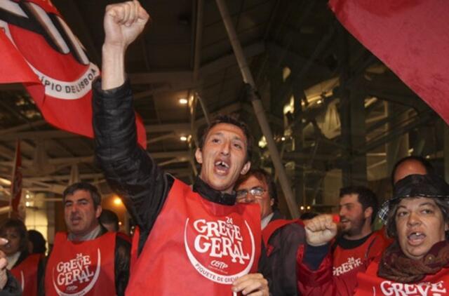 Portugalijoje vyksta visuotinis streikas