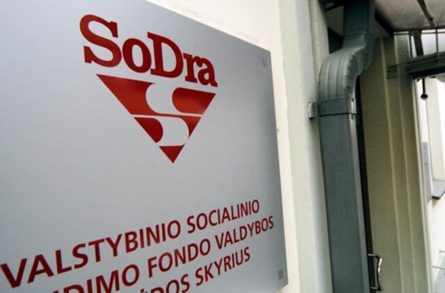 "Sodros" išmokos spalį buvo 205,4 mln. Lt didesnės už pajamas