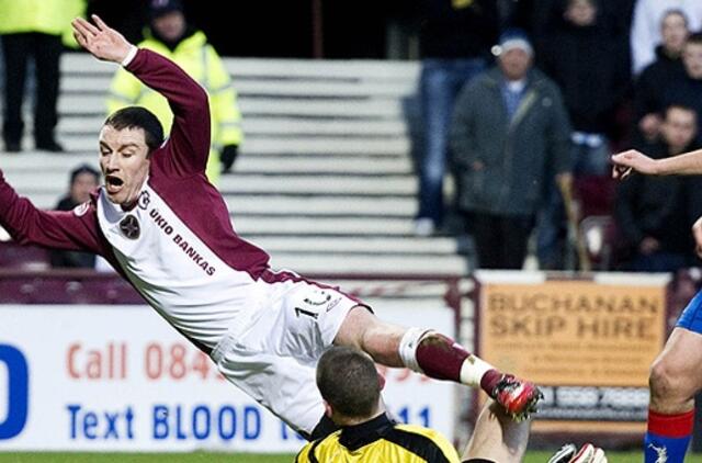 Edinburgo "Hearts" komanda sužaidė lygiosiomis