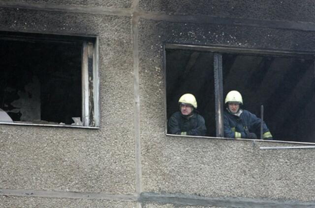 Gaisras kilo dvyliktajame daugiabučio aukšte