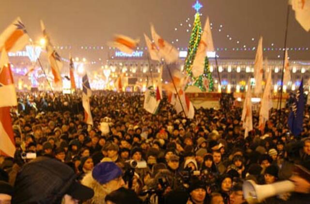 Per Baltarusijos opozicijos akciją Minske sulaikyta apie 600 žmonių