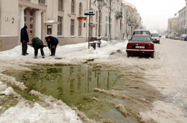 Senamiestyje - šilumos sistemos avarija