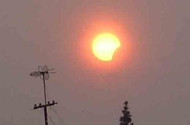 Stebimas pirmasis šiais metais dalinis Saulės užtemimas