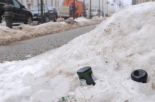 Tirpstantis sniegas atskleidė miestiečių kultūrą