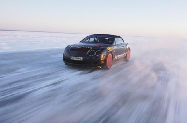 Suomijoje pasiektas naujas greičio važiuojant ledu pasaulio rekordas