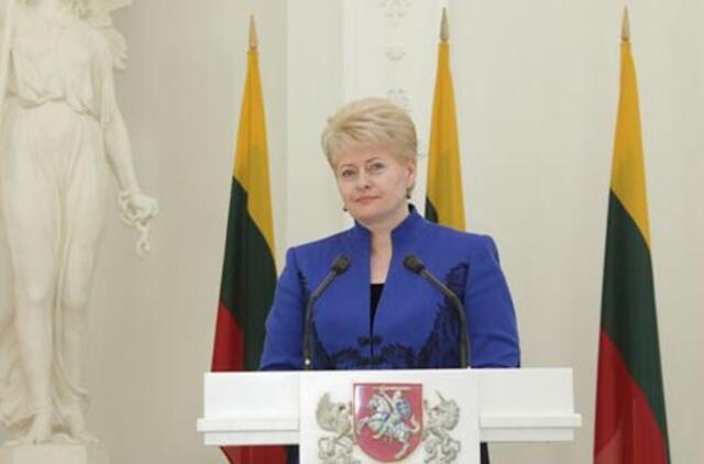 Prezidentė ragina saugoti ir puoselėti valstybę kaip savo namus