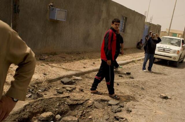 Libijos diktatoriaus pajėgos pradėjo pulti Vakarų Libijos kalnų miestelius