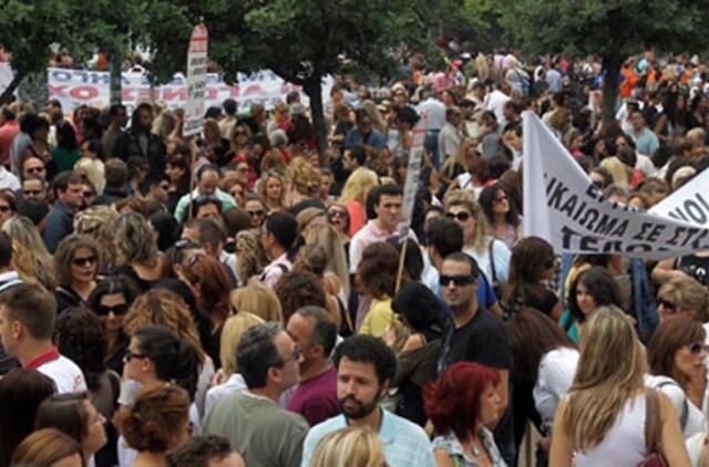 Graikijoje - visuotinis streikas ir protestai