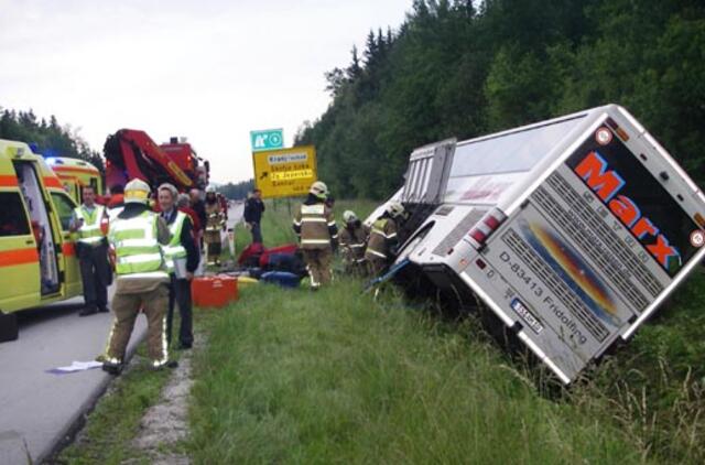 Per vokiečių autobuso avariją Slovėnijoje nukentėjo 11 žmonių