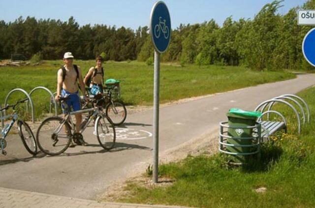 Rekonstruotas dviračių takas pajūryje