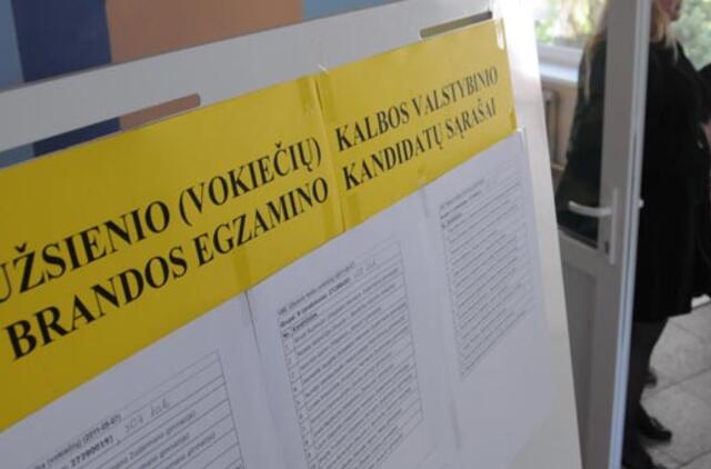Vokiečių ir prancūzų kalbų brandos egzaminų rezultatai bus skelbiami nauju būdu