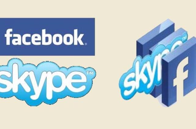 "Facebook" ir "Skype" siūlys vaizdo pokalbių paslaugą