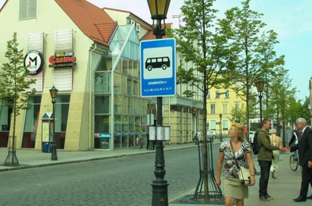 Autobusų stotelė senamiestyje jau veikia