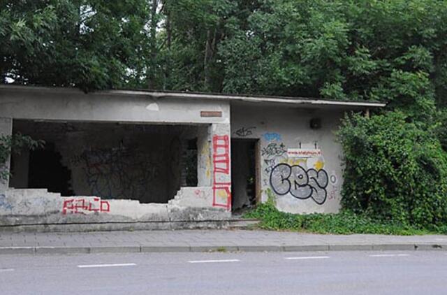 Griuvėsiais virtęs paupys