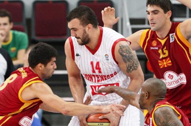 Juodkalnijos krepšininkai tik po pratęsimo įveikė makedonus