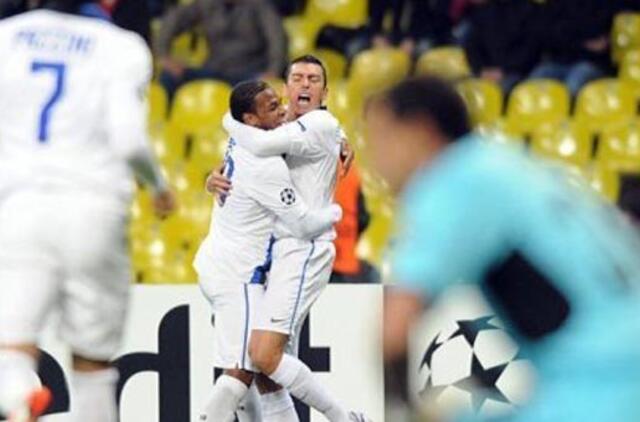 Deivido Šembero komanda Čempionų lygoje pralaimėjo "Inter" futbolininkams