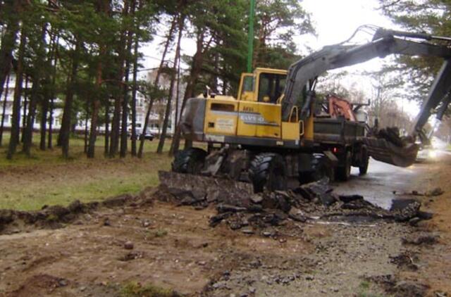 Palangoje pradėta rekonstruoti Žvejų gatvė