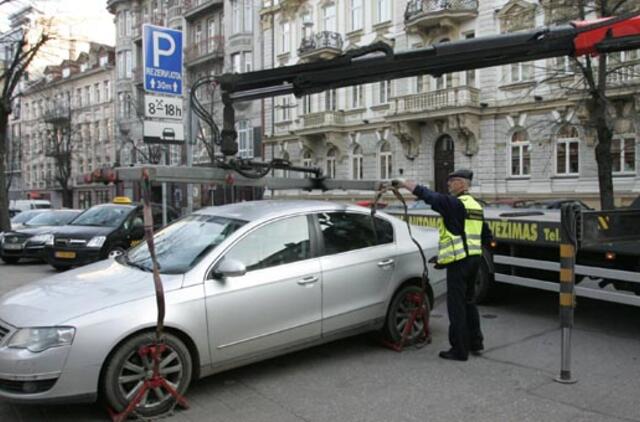 Per mėnesį sostinėje priverstinai nutempta 80 automobilių