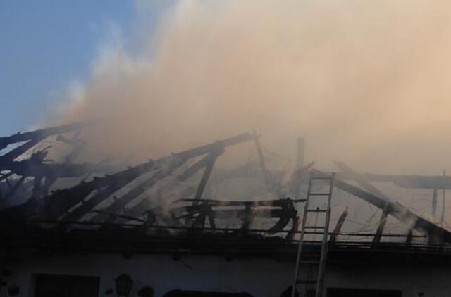 Gaisras Ukmergės rajone nusinešė senolio gyvybę