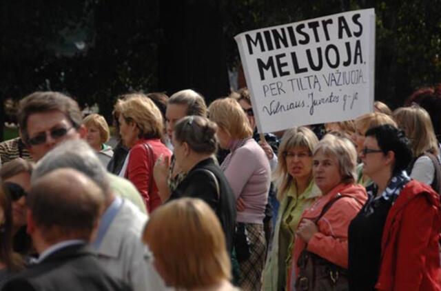 Klaipėdos pedagogai prisideda prie protesto akcijų